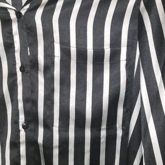 Noisy May Silk Striped Blouse - Picture 3 of 5